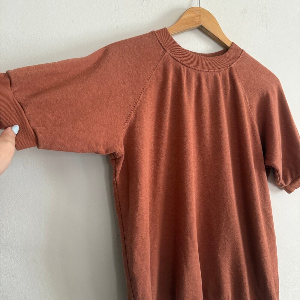 JUNGMAVEN | Warm Brown Hemp Short Sleeve Sweatshirt | Small - Picture 2 of 6